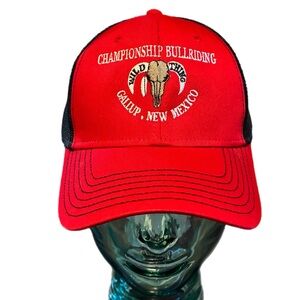 Otto Championship Bullriding Trucker Hat Cap Red Wild Thing Gallup New Mexico
